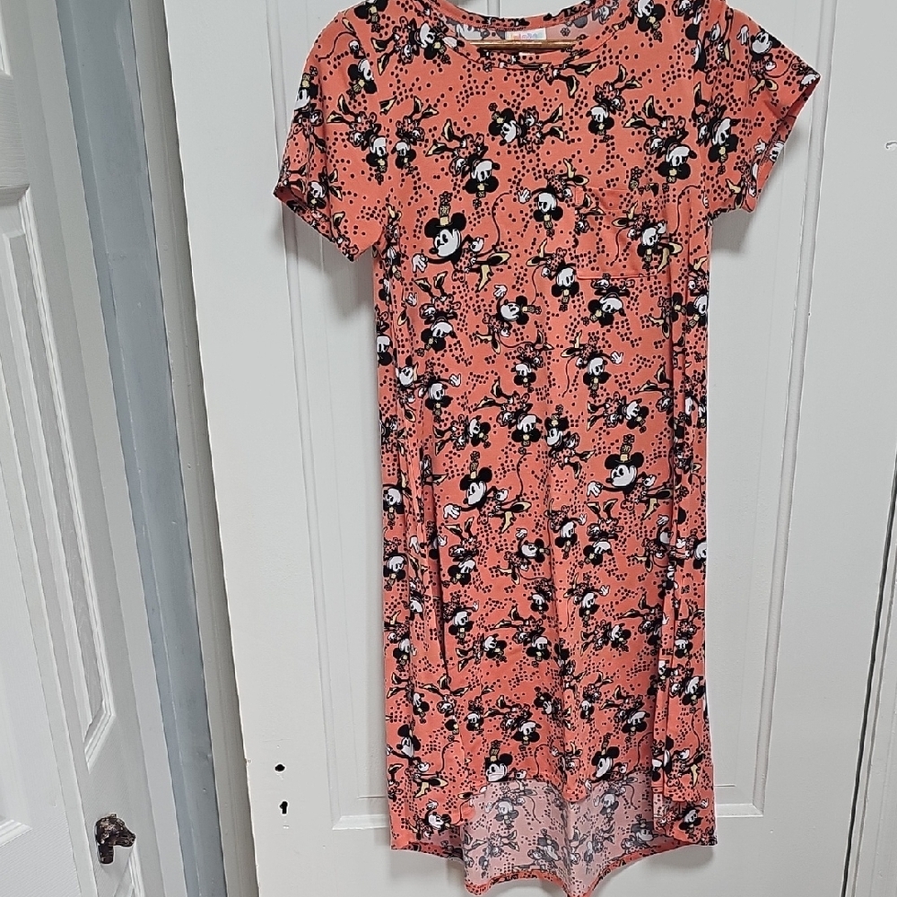 LulaRoe Disney Women's Pink Mickey Mouse Dress